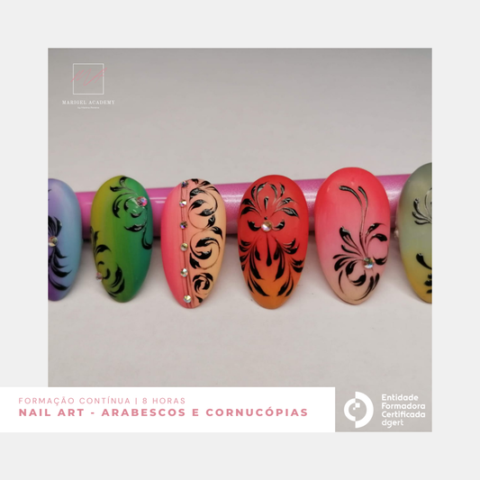 Formação Profissional em Nail Art - Arabescos e Cornocópias